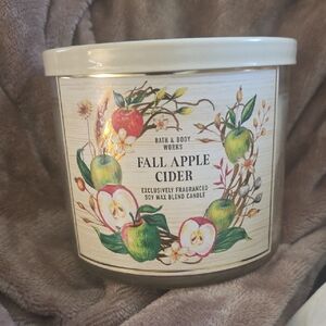 Bath & Body Works Fall Apple Cider Candle - Cream and Green